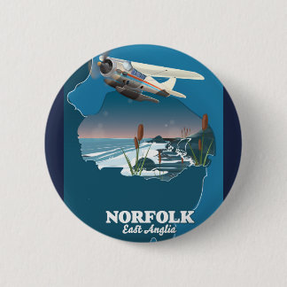 Norfolk East Anglia map Two-Tone Coffee Mug 2 Inch Round Button