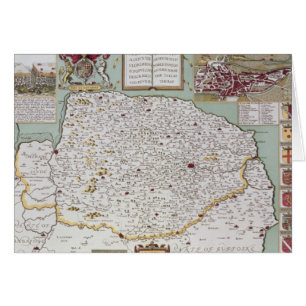 Norfolk, engraved by Jodocus Hondius