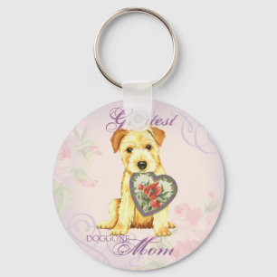 Norfolk Heart Mom Keychain