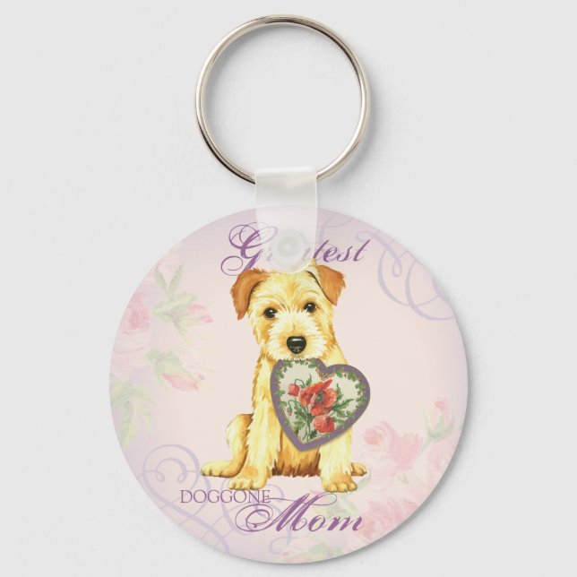 Norfolk Heart Mom Keychain (Front)