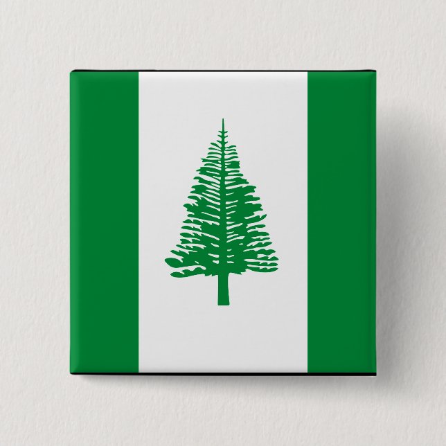 Norfolk Island Flag 2 Inch Square Button (Front)