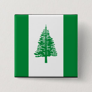 Norfolk Island Flag 2 Inch Square Button
