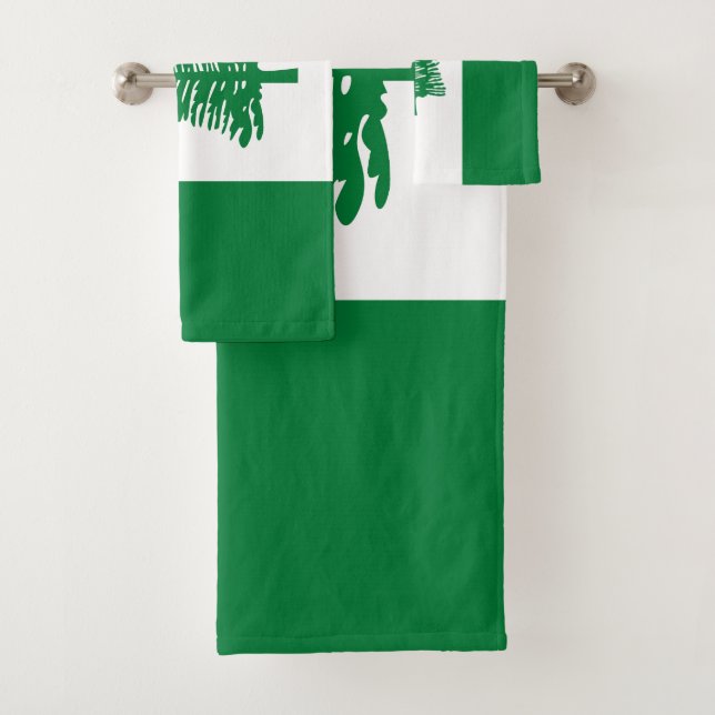 Norfolk Island Flag Bath Towel Set (Insitu)