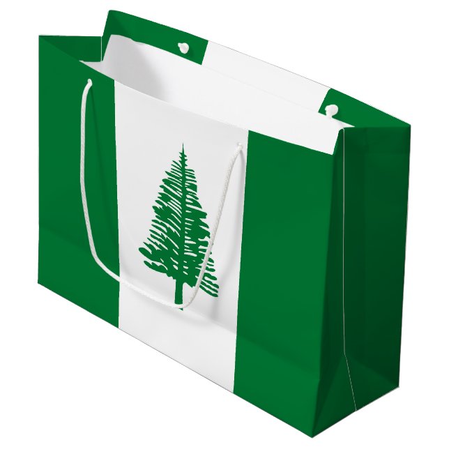 Norfolk Island flag Large Gift Bag (Front Angled)