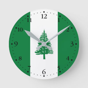 Norfolk Island Flag Round Clock