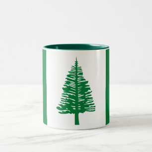 Norfolk Island Flag Two-Tone Coffee Mug