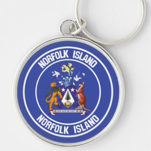 Norfolk Island Round Emblem Keychain