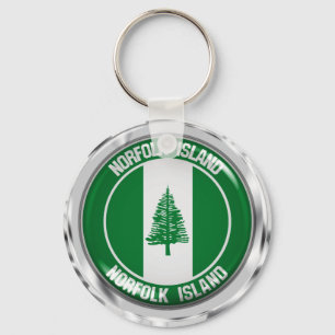 Norfolk Island Round Emblem Keychain