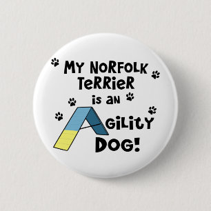 Norfolk Terrier Agility Dog 2 Inch Round Button