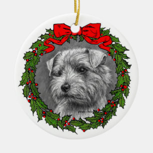 Norfolk Terrier Art by Glenda S. Harlan Ceramic Ornament