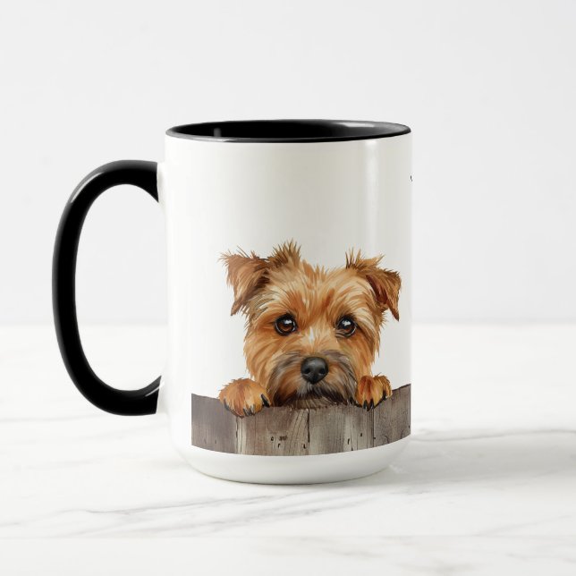 Norfolk Terrier Chien Mug (Gauche)