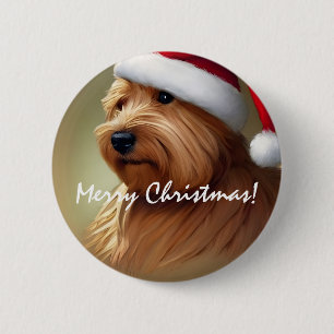 Norfolk Terrier Christmas 2 Inch Round Button