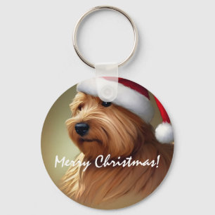Norfolk Terrier Christmas Keychain