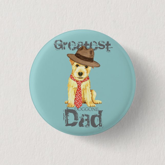 Norfolk Terrier Dad 1 Inch Round Button (Front)