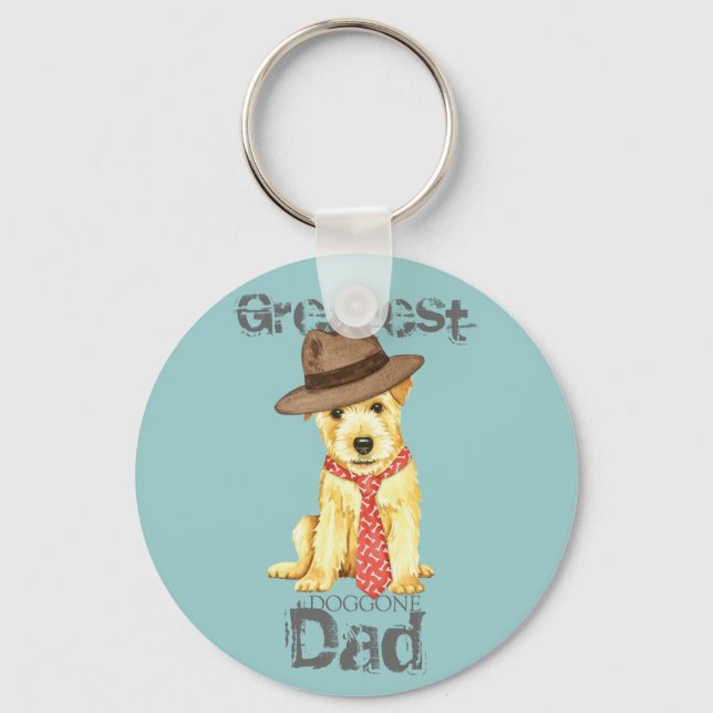 Norfolk Terrier Dad Keychain (Front)