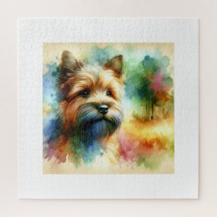 Norfolk terrier dog 300924AREF115 - Watercolor Jigsaw Puzzle