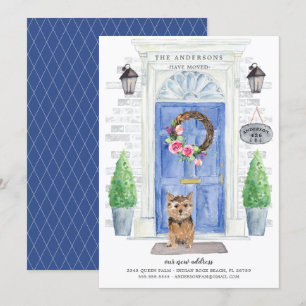 Norfolk Terrier Front Door Moving Announcement