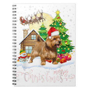 Norfolk terrier merry christmas dog lover gift notebook