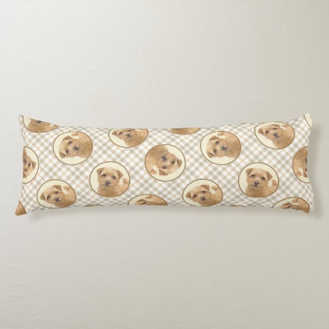 Norfolk Terrier Painting Cute Original Pet Dog Art Body Pillow (Front)