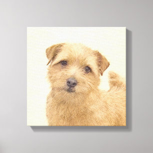 Norfolk Terrier Painting - Original Dog Art Canvas Print