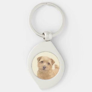 Norfolk Terrier Painting - Original Dog Art Keychain