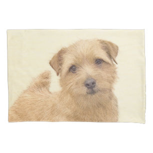 Norfolk Terrier Painting - Original Dog Art Pillowcase