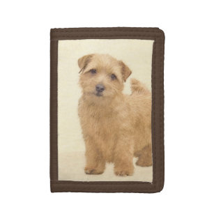 Norfolk Terrier Painting - Original Dog Art Tri-fold Wallet