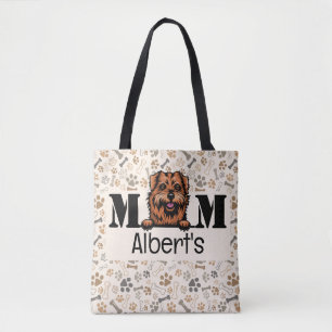 Norfolk Terrier Peeking Personalized Tote Bag