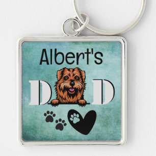 Norfolk Terrier Personalized Peeking Keychain