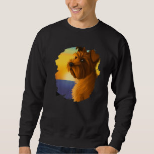 Norfolk Terrier Scottish Dog Sunset Vintage Retro Sweatshirt