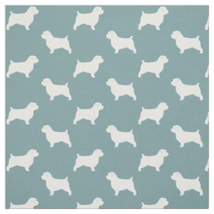Norfolk Terrier Silhouettes Pattern Fabric