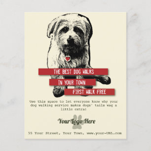 Norfolk Terrier Trendy Dog Walking Flyer