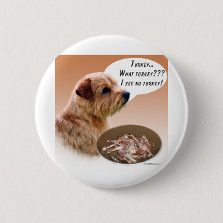 Norfolk Terrier Turkey 2 Inch Round Button