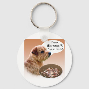 Norfolk Terrier Turkey Keychain