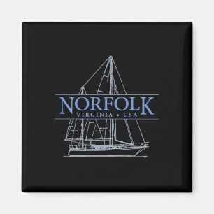 Norfolk Virginia Sailing  Magnet