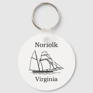 Norfolk Virginia Tall Ships Logo Keychain