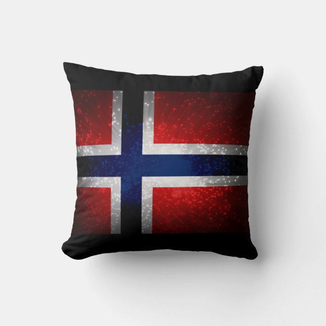 Norge; norske throw pillow (Front)