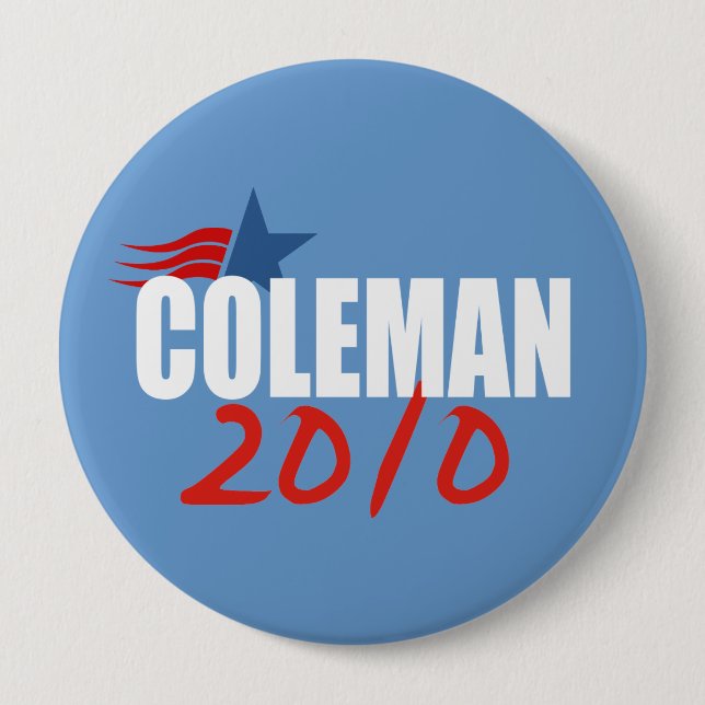 NORM COLEMAN Election Gear 4 Inch Round Button (Front)