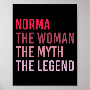 Norma The Woman Myth Legend Personalized Name Birt Poster