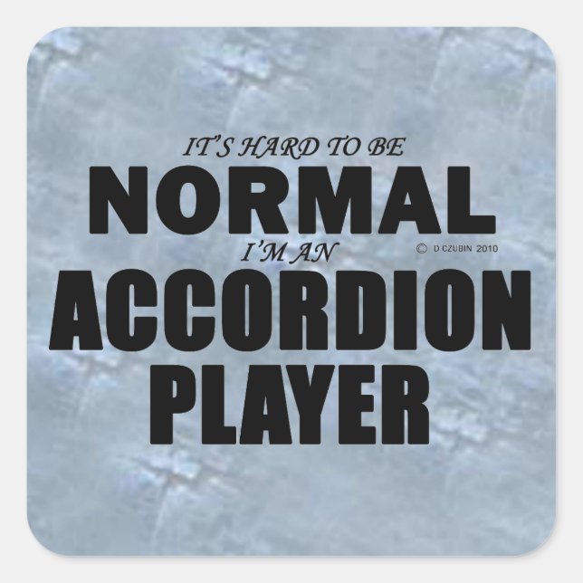 Normal Accordion Player Square Sticker (Front)