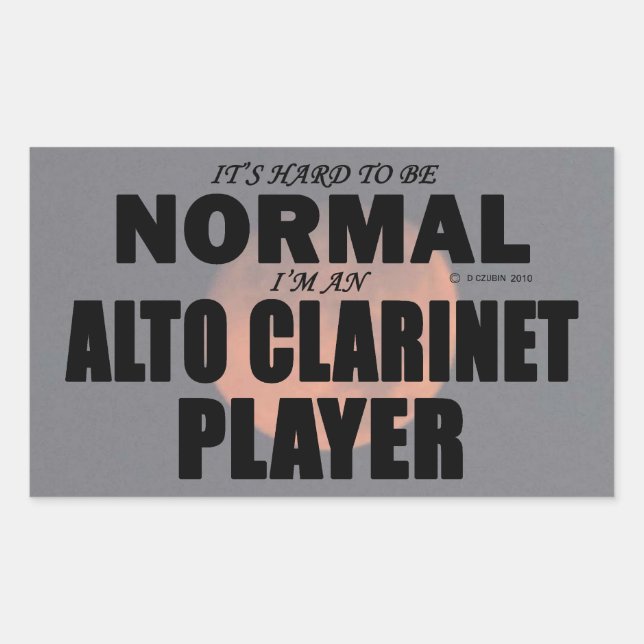 Normal Alto Clarinet Player Rectangular Sticker (Front)