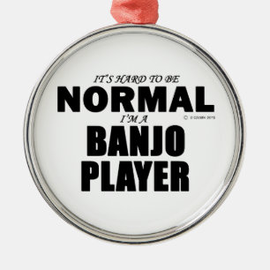 Normal Banjo Player Metal Ornament