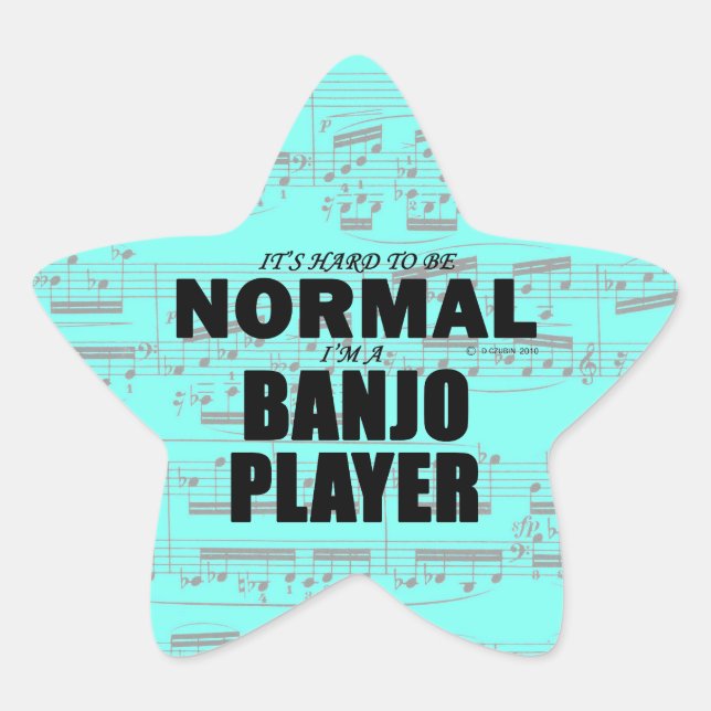 Normal Banjo Player Star Sticker (Front)