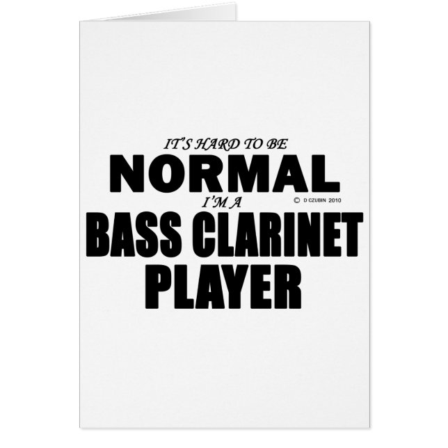 Normal Bass Clarinet Player (Front)