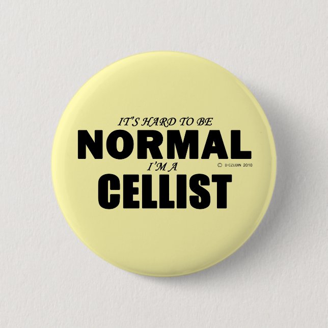 Normal Cellist 2 Inch Round Button (Front)