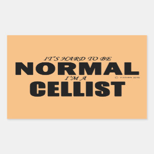Normal Cellist Rectangular Sticker
