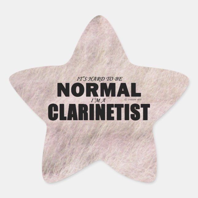 Normal Clarinetist Star Sticker (Front)