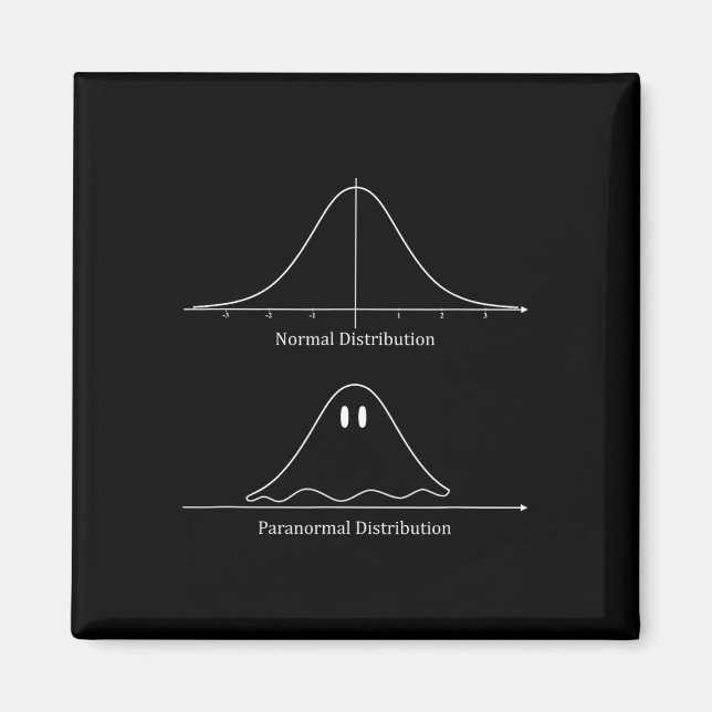 Normal Distribution Funny Ghost  Halloween Costume Magnet (Front)