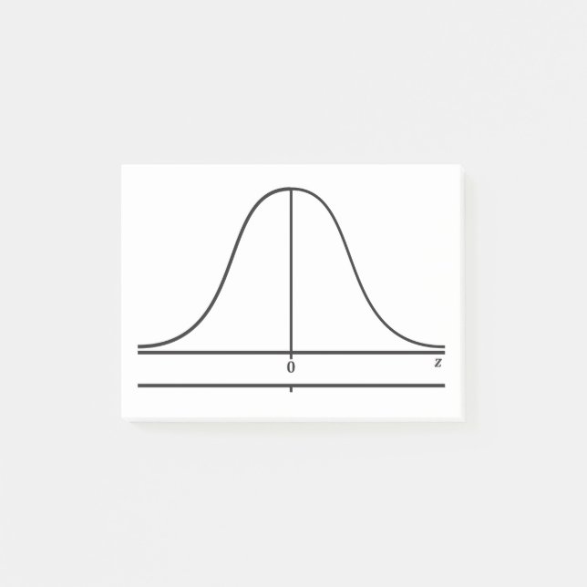 Normal Distribution with X/M Line (M) Post-it Notes (Front)