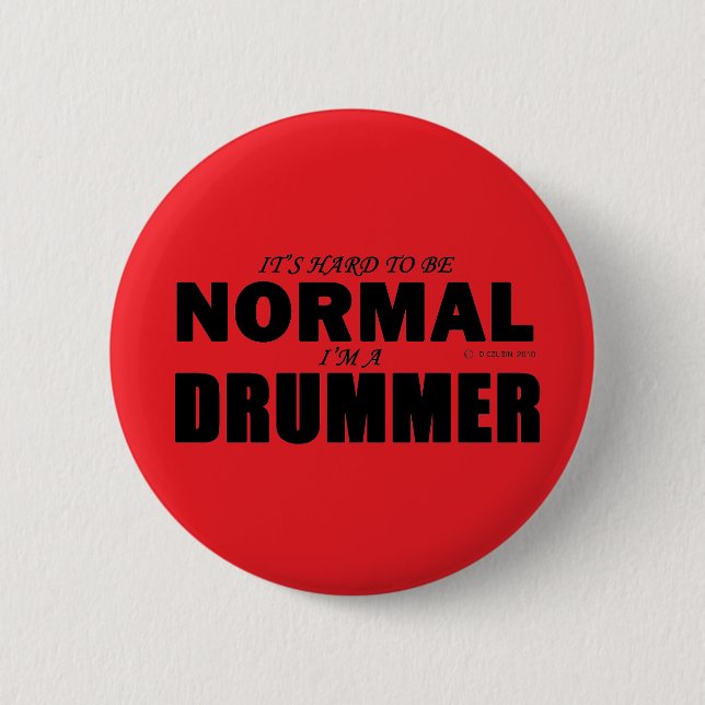 Normal Drummer 2 Inch Round Button (Front)